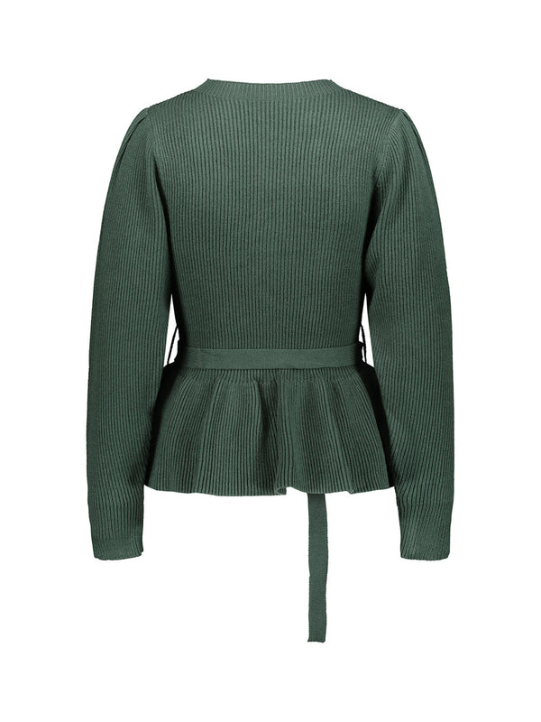 Maglione Con Cintura Verde