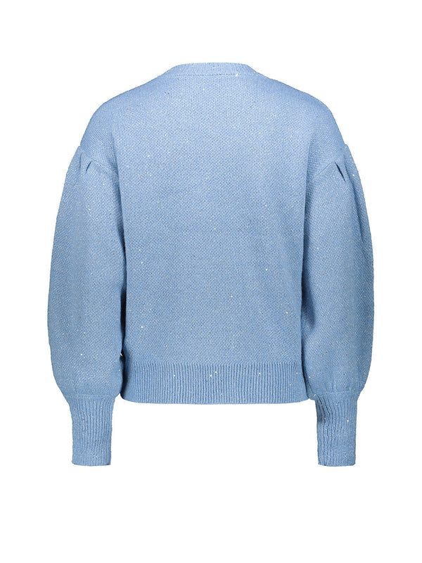 Maglione Manica A Palloncino Azzurro