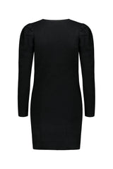 Abito Maglia In Tinta Unita Nero