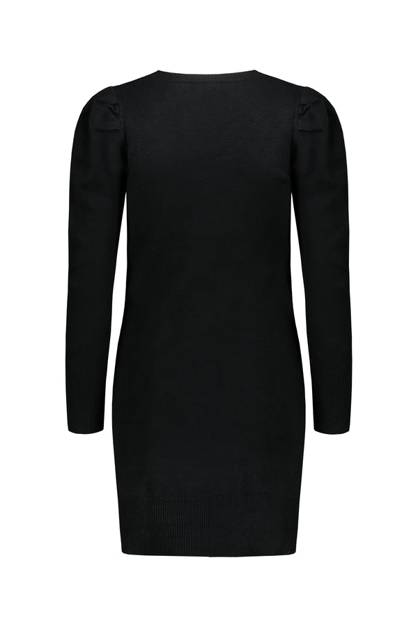 Abito Maglia In Tinta Unita Nero