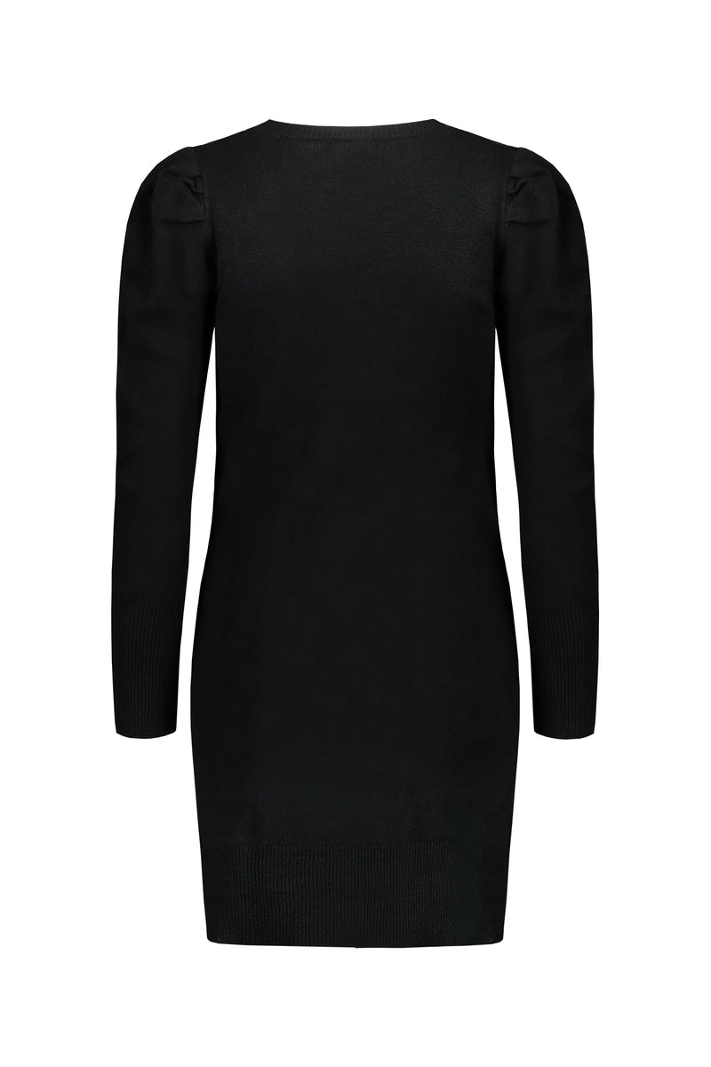 Abito Maglia In Tinta Unita Nero