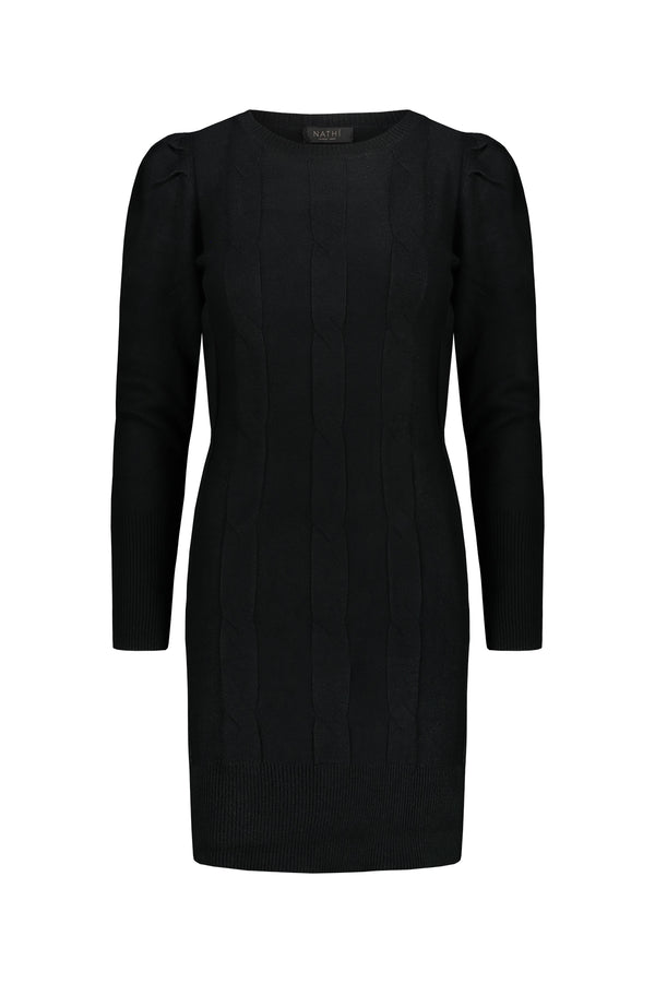 Abito Maglia In Tinta Unita Nero