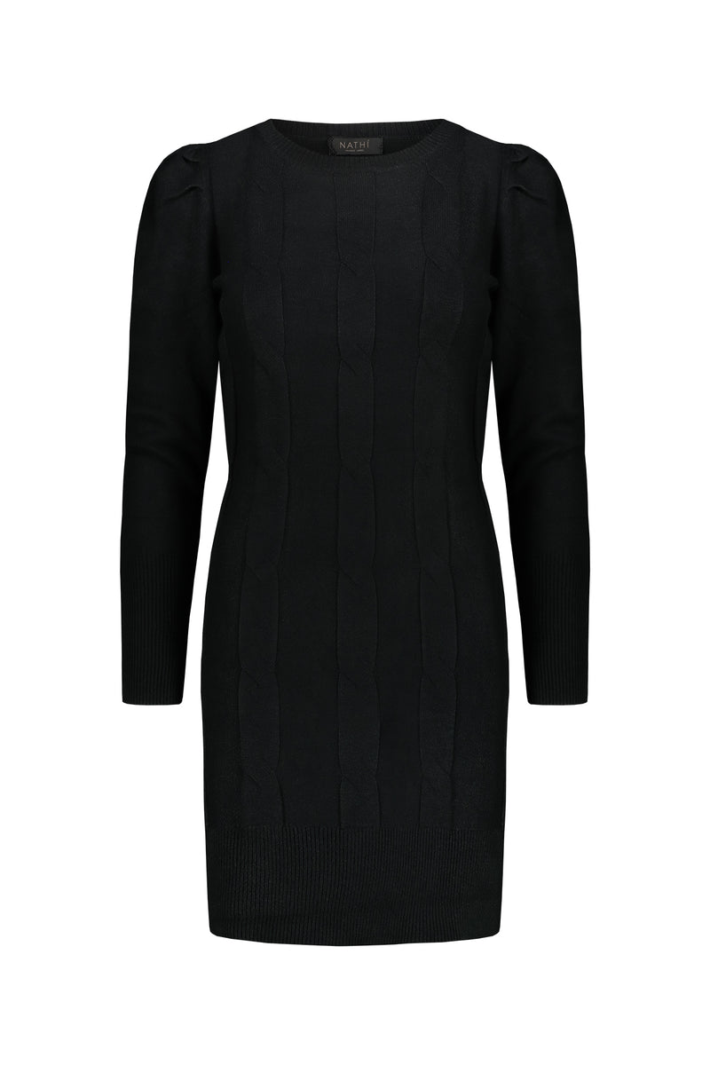 Abito Maglia In Tinta Unita Nero