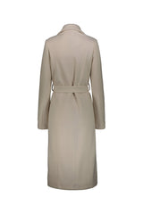 Cappotto Donna Cinta Foderato Panna