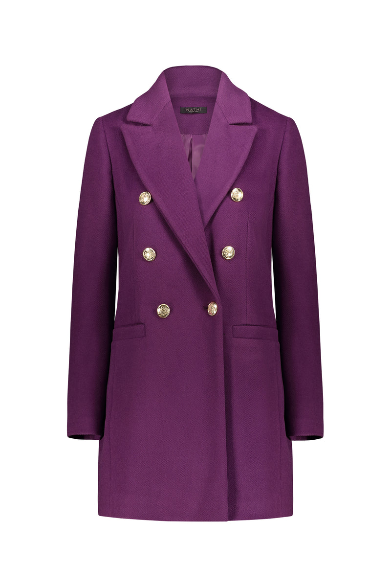 Cappotto Donna DoppioPetto Viola