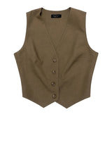 Gilet Nathi Luxury In Tinta Unita - Marrone