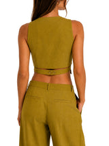 Gilet Nathi Luxury In Tinta Unita - Senape