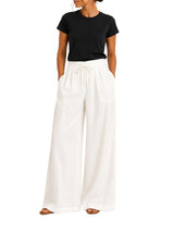 Pantalone Nathi Luxury In Tinta Unita - Bianco