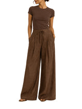 Pantalone Nathi Luxury In Tinta Unita - Marrone