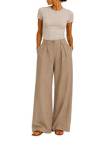 Pantalone Nathi Luxury In Tinta Unita - Beige