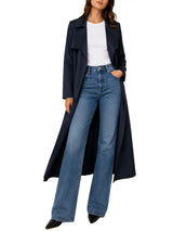 Trench In Velluto Donna - Blu