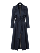 Trench In Velluto Donna - Blu