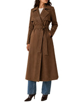 Trench In Velluto Donna - Marrone