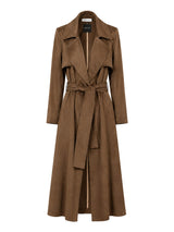 Trench In Velluto Donna - Marrone