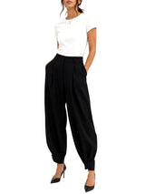 Pantalone Taglio Largo Donna - Nero