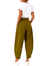 Pantalone Taglio Largo Donna - Verde