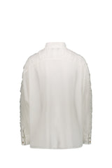 Camicia Con Maniche Ampie Arricciate Bianco