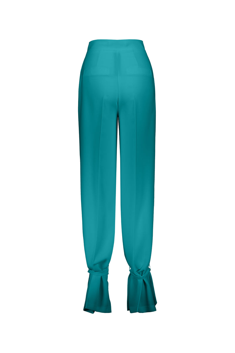 Pantalone Con Laccio Azzurro