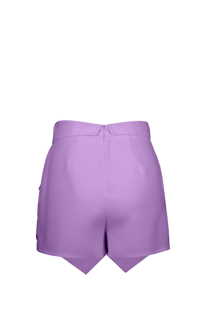 Short Con Pannelli Assimmetrici Lilla