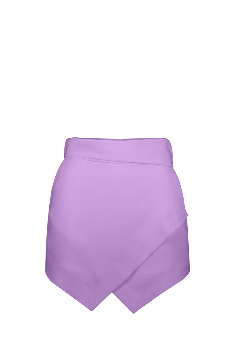Short Con Pannelli Assimmetrici Lilla