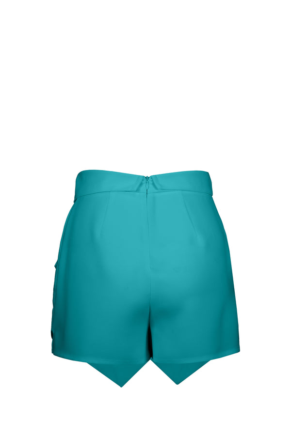 Short Con Pannelli Assimmetrici Azzurro