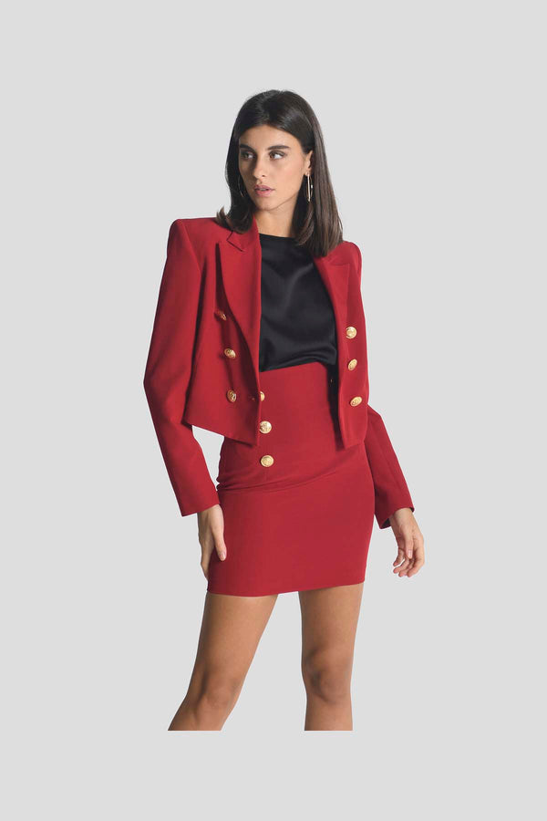 Giacca Cropped Palio Rosso